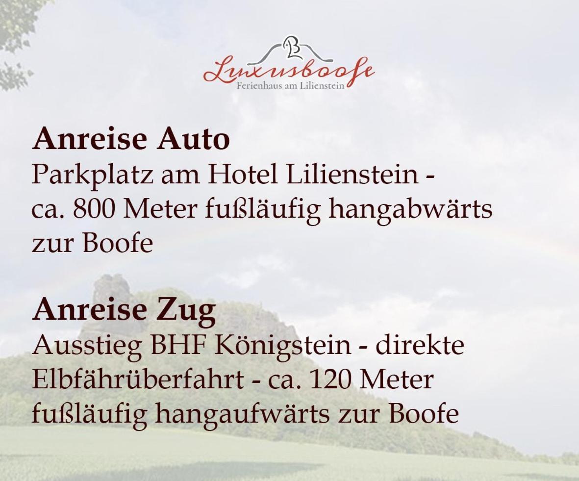 Luxusboofe - Ferienhaus Am Lilienstein كونيجشتاين آن دير إلب المظهر الخارجي الصورة